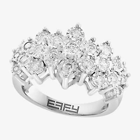 Effy Final Call (G / Si1) Womens 1 CT. T.W. Lab Grown White Diamond Sterling Silver Cocktail Ring