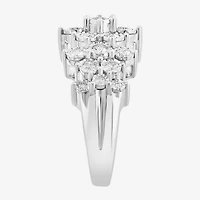 Effy Final Call (G / Si1) Womens 1 CT. T.W. Lab Grown White Diamond Sterling Silver Cocktail Ring