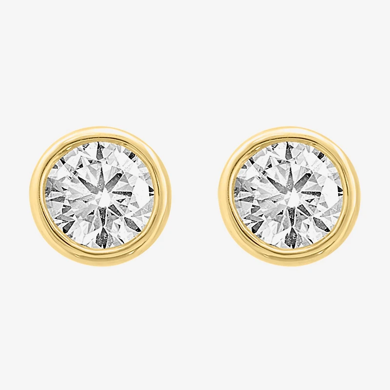 Effy Final Call (G /Si1) 1 3/8 CT. T.W. Lab Grown White Diamond 14K Gold 28mm Round Stud Earrings
