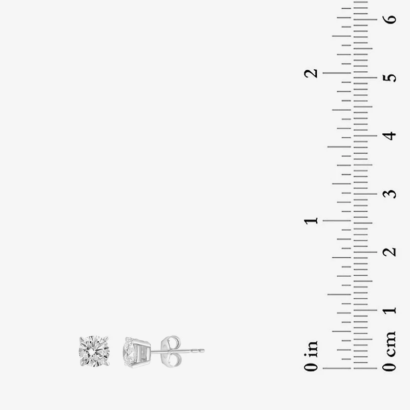 Effy Final Call (G / Vs1-Vs2) 1 1/2 CT. T.W. Lab Grown White Diamond 14K Gold 28mm Round Stud Earrings