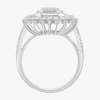 Effy Final Call (G / Si1) Womens 1 1/2 CT. T.W. Lab Grown White Diamond 14K Gold Cushion Halo Cocktail Ring