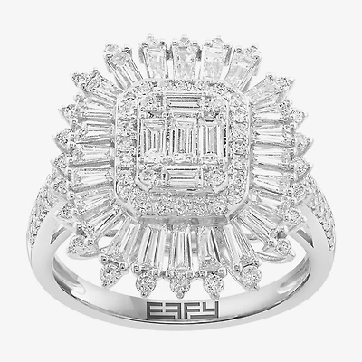 Effy Final Call (G / Si1) Womens 1 1/2 CT. T.W. Lab Grown White Diamond 14K Gold Cushion Halo Cocktail Ring