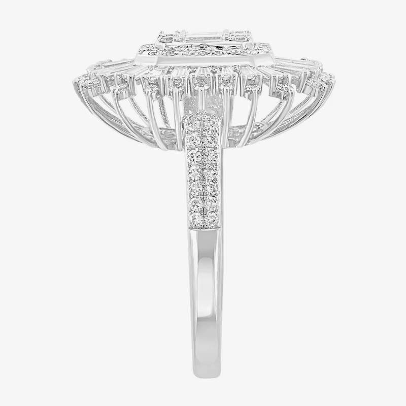 Effy Final Call (G / Si1) Womens 1 1/2 CT. T.W. Lab Grown White Diamond 14K Gold Cushion Halo Cocktail Ring