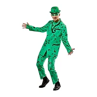 Mens Batman Forever Deluxe Riddler Short Sleeve Costume 4-pc. Set
