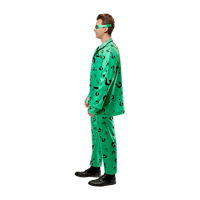 Mens Batman Forever Deluxe Riddler Short Sleeve Costume 4-pc. Set