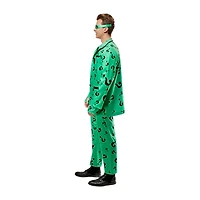 Mens Batman Forever Deluxe Riddler Short Sleeve Costume 4-pc. Set
