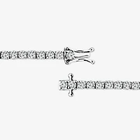 (F / Si2) Womens 10 CT. T.W. Lab-Grown White Diamond 10K Gold 18 Inch Tennis Necklace