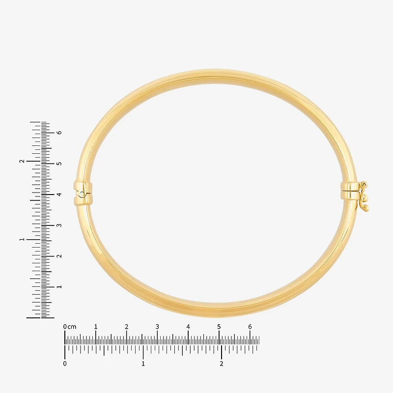 Silver Addiction Womens 14K Gold Over Silver Round Bangle Bracelet