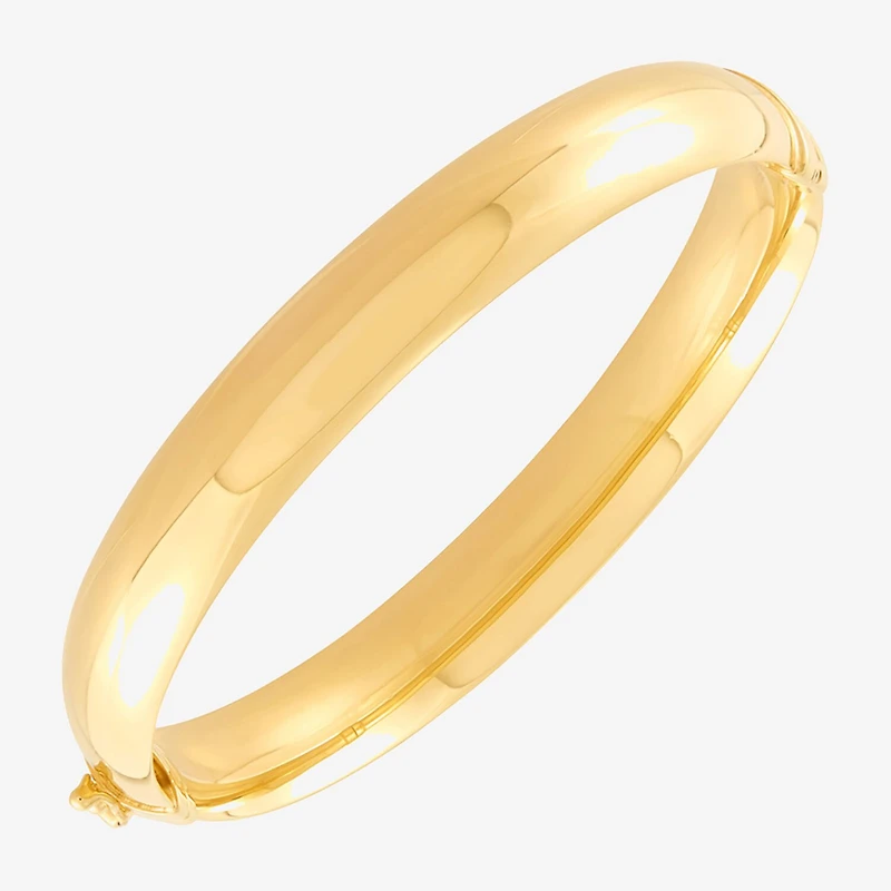 Silver Addiction Womens 14K Gold Over Silver Round Bangle Bracelet