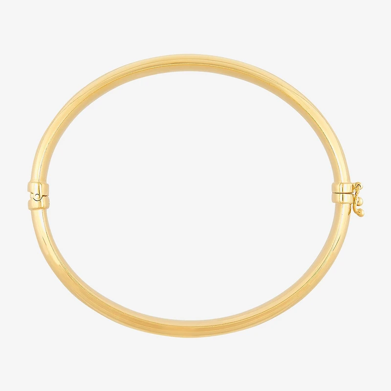 Silver Addiction Womens 14K Gold Over Silver Round Bangle Bracelet