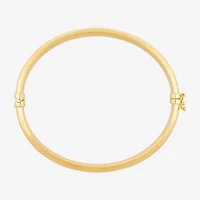 Silver Addiction Womens 14K Gold Over Silver Round Bangle Bracelet