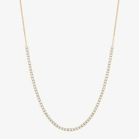 Diamonart Womens Sterling Silver 16 Inch Paperclip Chain Necklace