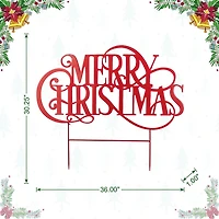 Glitzhome 36"L Oversized Metal Christmas Christmas Yard Art