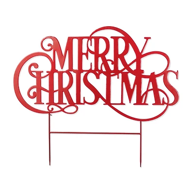 Glitzhome 36"L Oversized Metal Christmas Christmas Yard Art