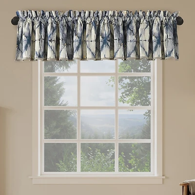 No 918 Keaton Geometric Watercolor Rod Pocket Tailored Valance