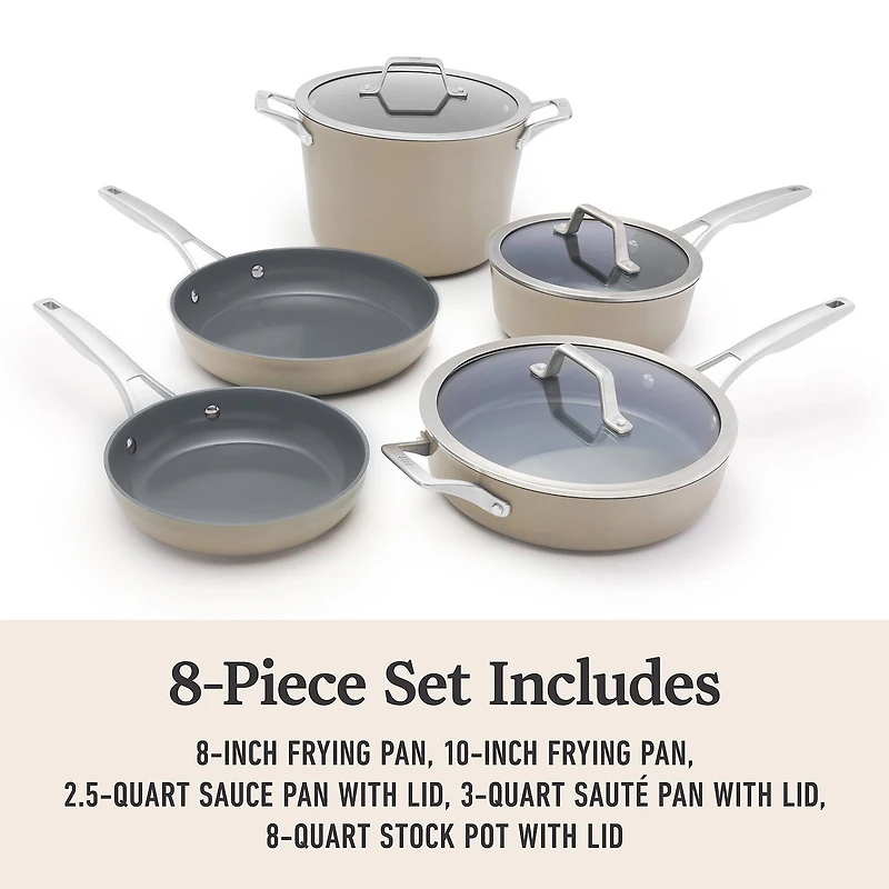 Calphalon Premier Ceramic 8-pc. Cookware Set