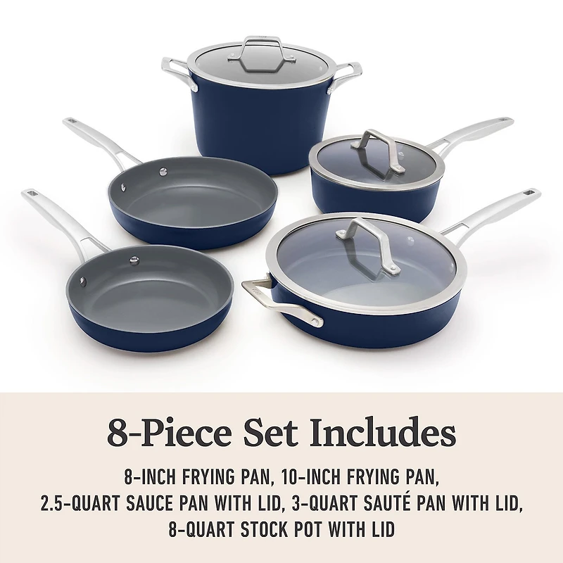 Calphalon Premier Ceramic 8-pc. Cookware Set