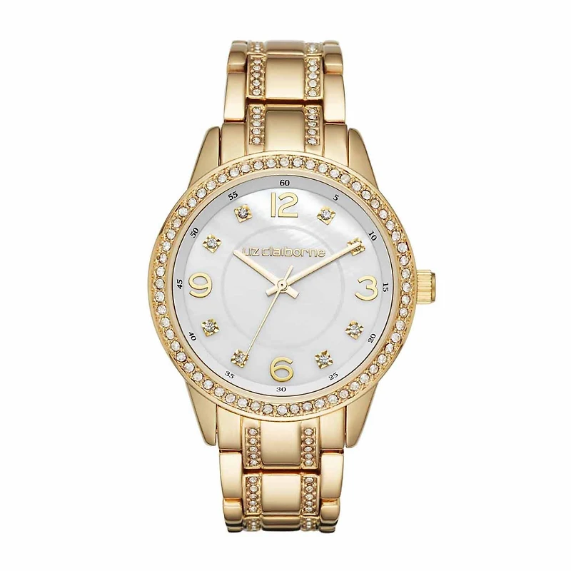 Liz Claiborne Womens Gold Tone Bracelet Watch Lc1328