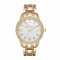 Liz Claiborne Womens Gold Tone Bracelet Watch Lc1328