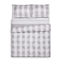 Truly Soft Everyday Buffalo Check Comforter Set Plaid Lightweight REVERSIBLE