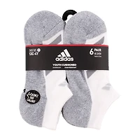 adidas Big Kid Boys Multi-Pack 6 Pair No Show Socks