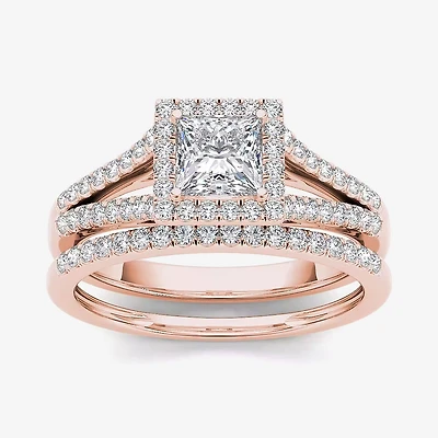 1 CT.T.W. Natural Diamond 10K Yellow Gold Bridal Ring Set