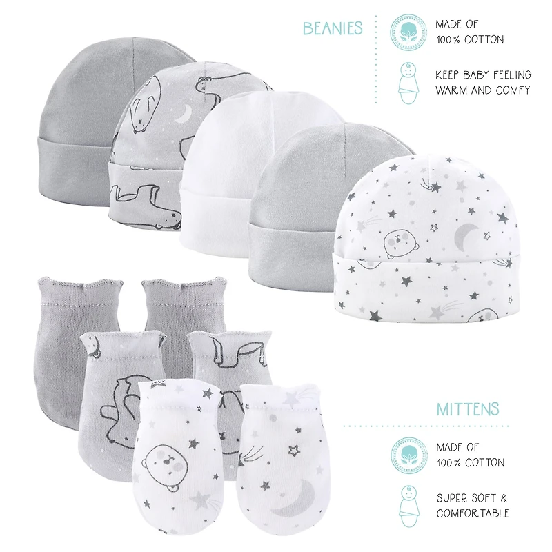 The Peanutshell 0-3m Celestial Bears Baby Unisex 23-pc. Baby Clothing Set