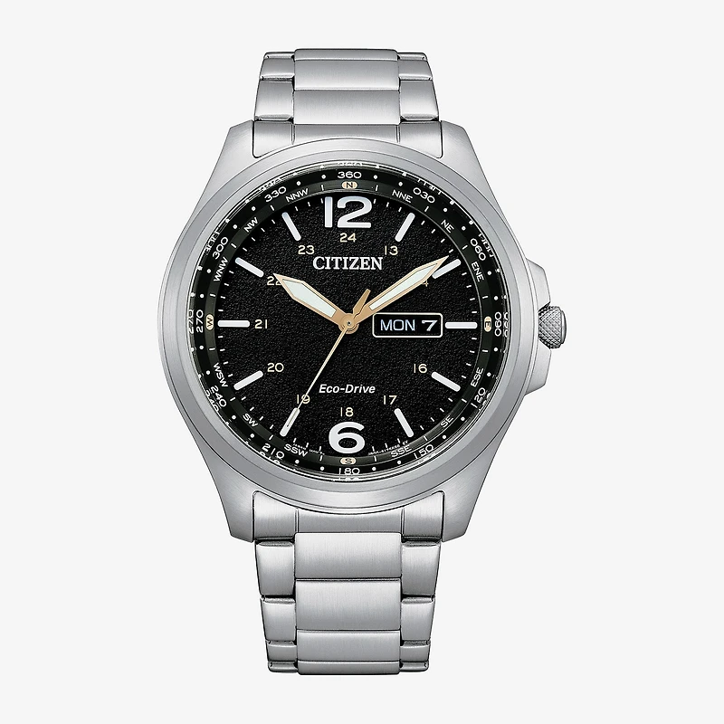Citizen Mens Silver Tone Stainless Steel Bracelet Watch Aw0110-58e