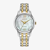 Citizen Womens Two Tone Stainless Steel Bracelet Watch Em0894-50d