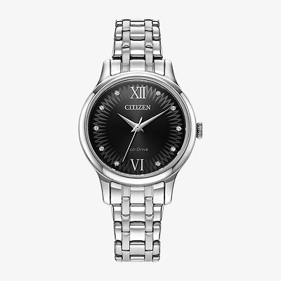 Citizen Womens Silver Tone Stainless Steel Bracelet Watch Em0891-58e