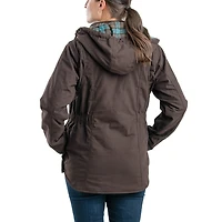 Berne Softstone Quilted Barn Womens Hooded Midweight Work Jacket