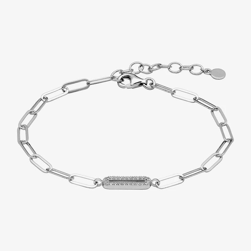 Paris 1901 By Charles Garnier Womens Sterling Silver Solid / Inch Link Bracelet