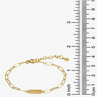 Paris 1901 By Charles Garnier Womens 18K Gold Over Silver Solid 6 3/4 Inch Link Bracelet
