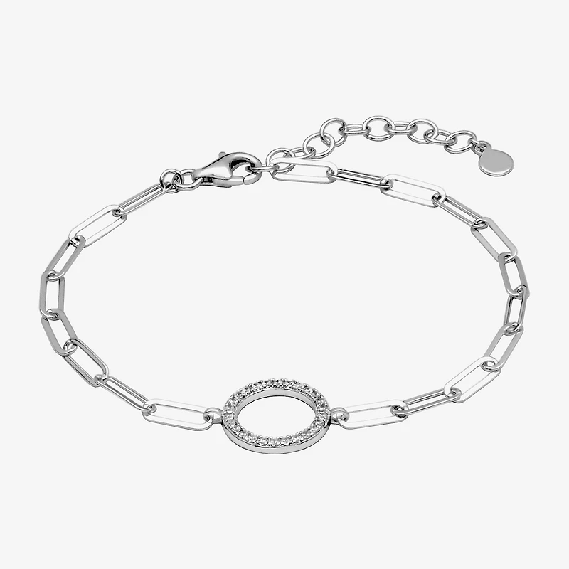 Paris 1901 By Charles Garnier Womens Sterling Silver Solid / Inch Link Bracelet