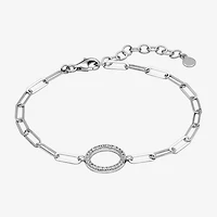 Paris 1901 By Charles Garnier Womens Sterling Silver Solid / Inch Link Bracelet