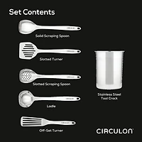 Circulon Stainless Steel 6-pc. Kitchen Tools Set with Crock