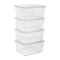Martha Stewart 4 Pack 6.75X5 Clear Boxes And Lids