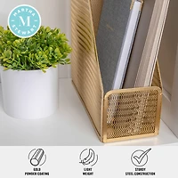 Martha Stewart Gold Mesh Single File Holder