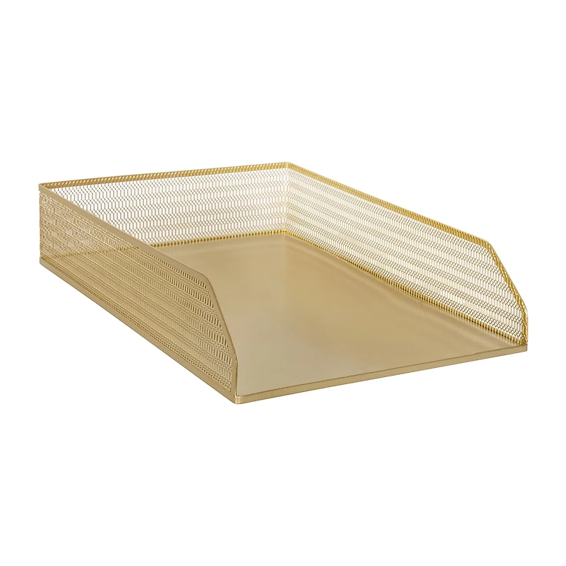 Martha Stewart 2 Pack Gold Mesh Letter Trays