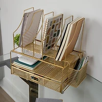 Martha Stewart Gold Desktop Organizer-Drawer