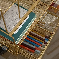 Martha Stewart Gold Desktop Organizer-Drawer