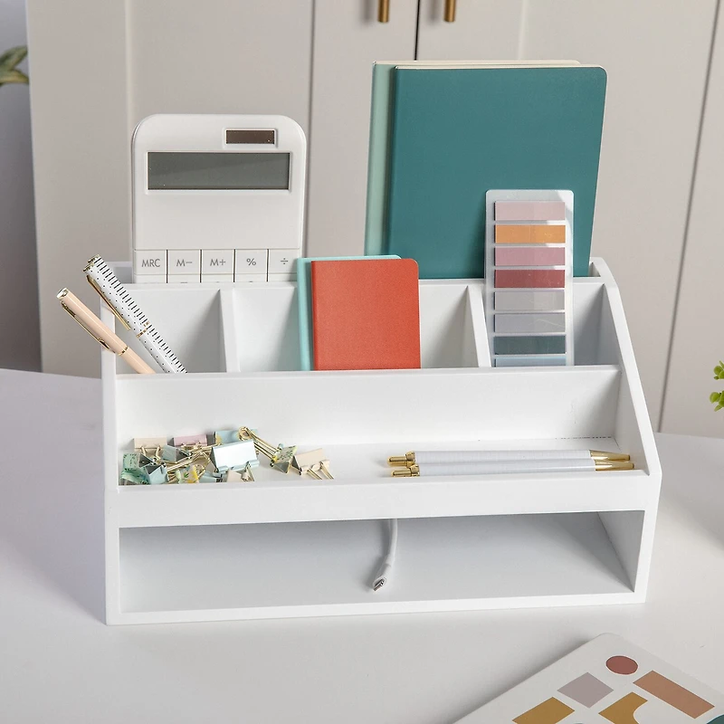Martha Stewart Wood Desktop Organizer