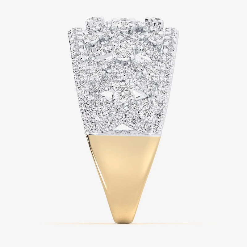 G-H / Si1-Si2) Womens 1 CT. T.W. Lab Grown White Diamond 10K Gold Band