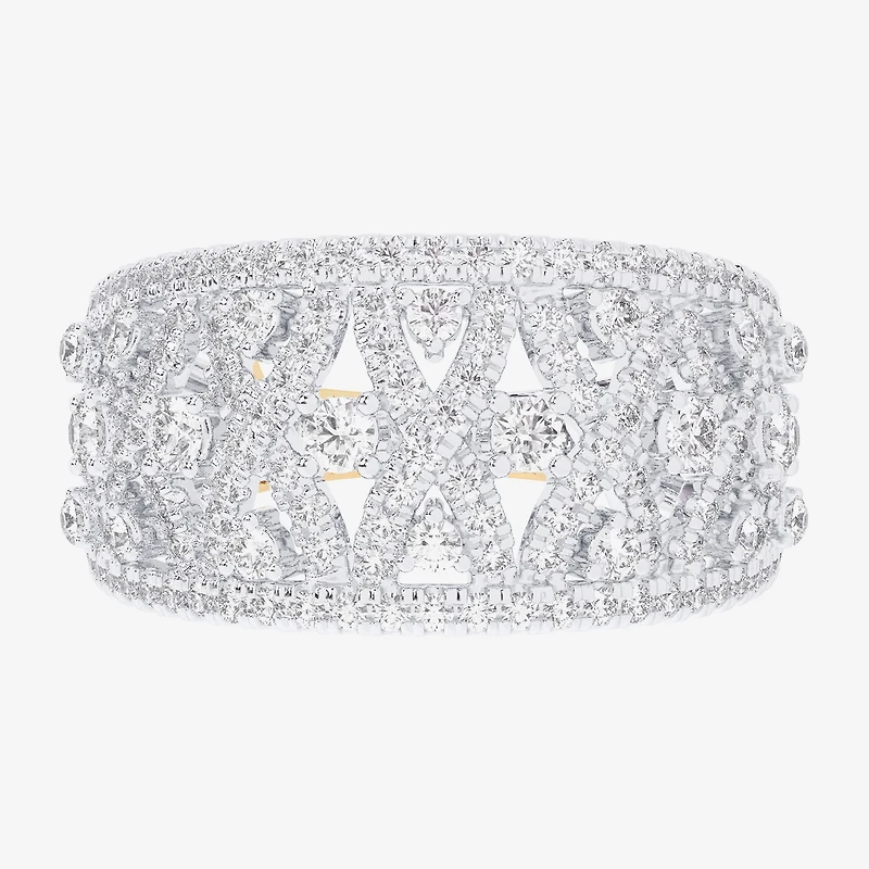 G-H / Si1-Si2) Womens 1 CT. T.W. Lab Grown White Diamond 10K Gold Band