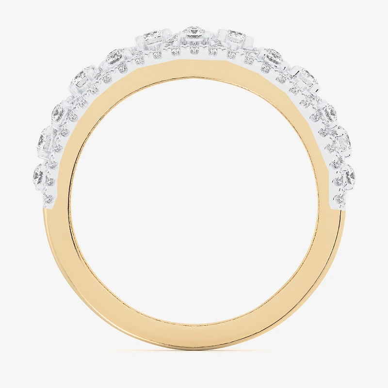 G-H / Si1-Si2) Womens 1 CT. T.W. Lab Grown White Diamond 10K Gold Band