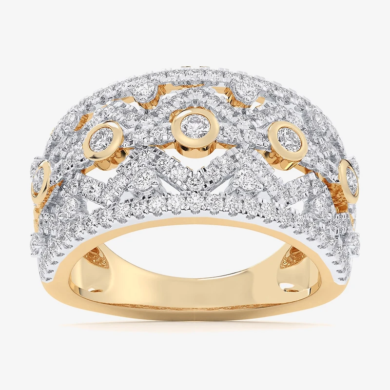 G-H / Si1-Si2) Womens / CT. T.W. Lab Grown White Diamond 10K Gold Band