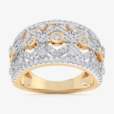 G-H / Si1-Si2) Womens CT. T.W. Lab Grown White Diamond 10K Gold Band