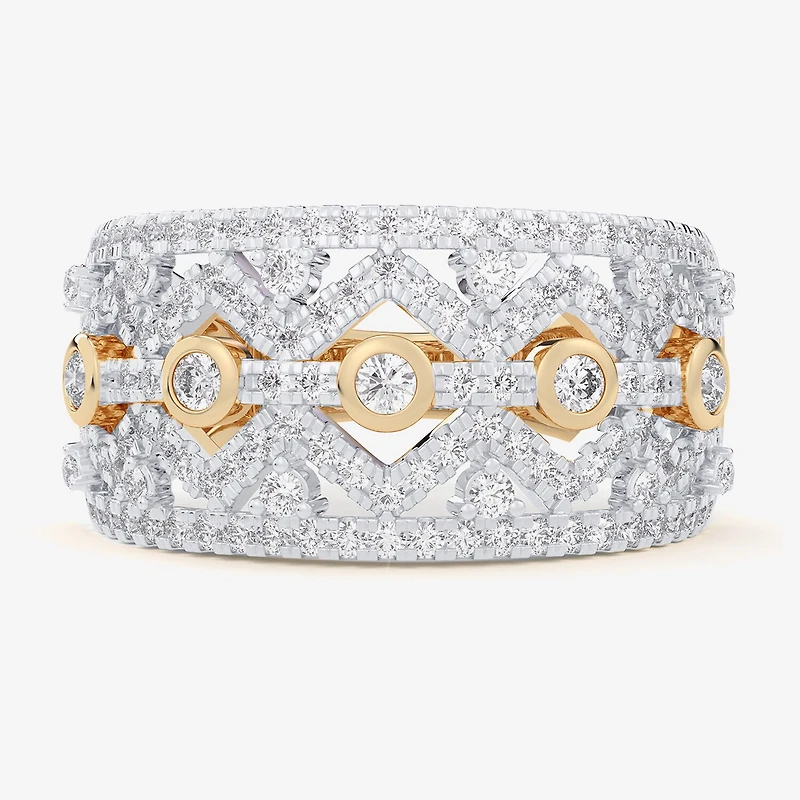 G-H / Si1-Si2) Womens / CT. T.W. Lab Grown White Diamond 10K Gold Band