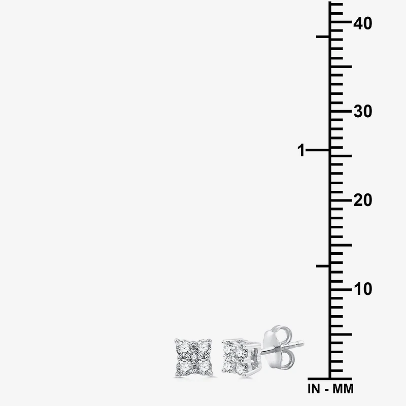 1/4 CT. T.W. Lab Grown White Diamond Sterling Silver 4.7mm Stud Earrings