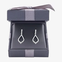 Womens 1/4 CT. T.W. Lab Grown White Diamond Sterling Silver Drop Earrings